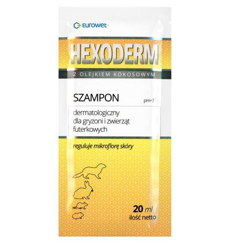 Eurowet Szampon Hexoderm Dla Gryzoni I Zwierząt Futerkowych 20x20ml